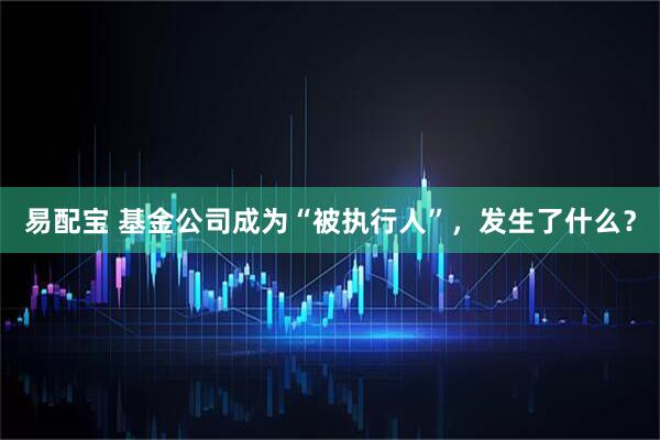 易配宝 基金公司成为“被执行人”，发生了什么？
